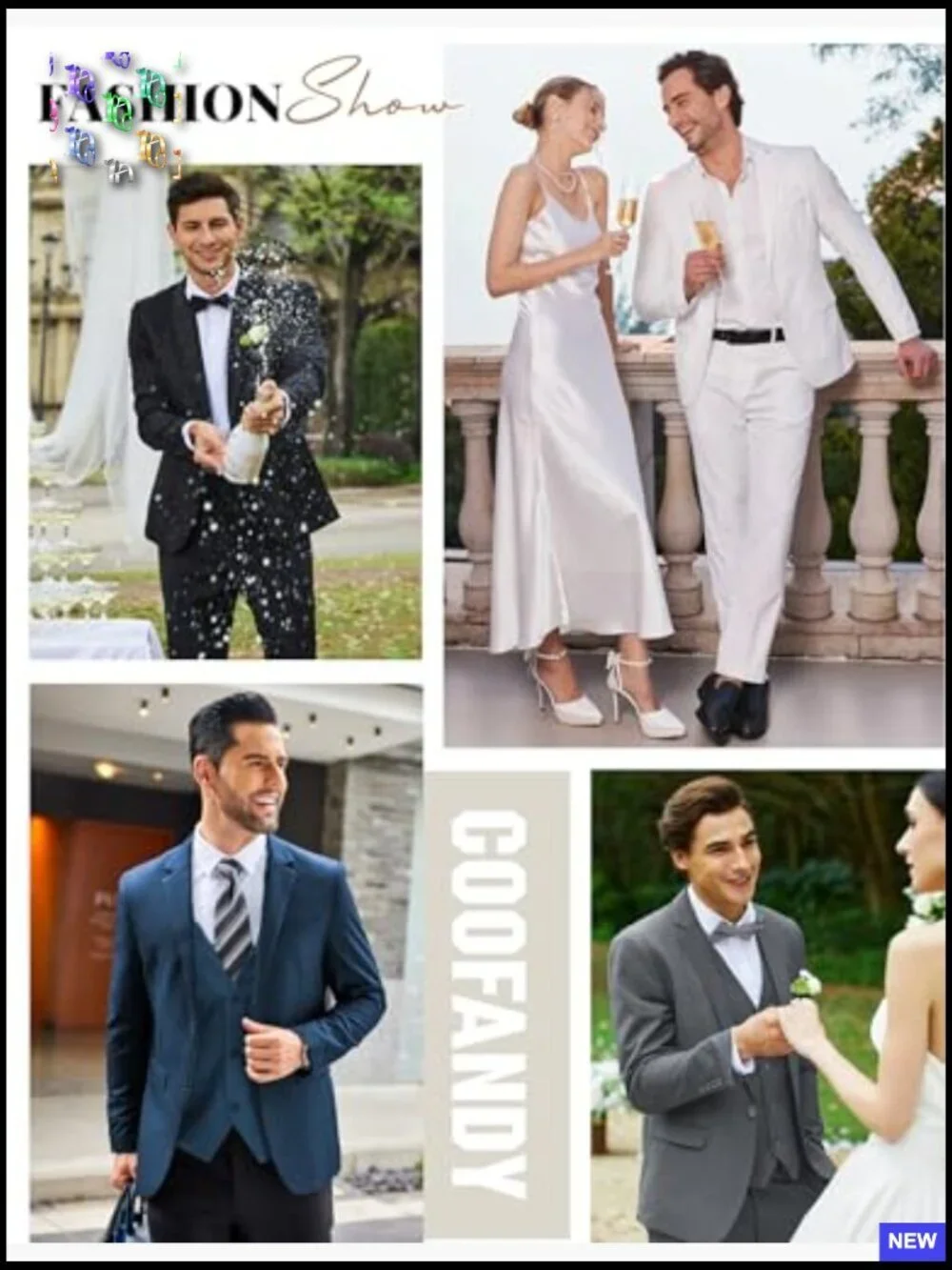 Classic Fit Three Piece Suit Set Elegant Wedding Business Formal Wear